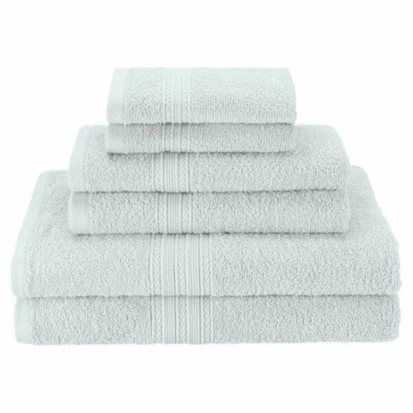 Eco-Friendly 100 Percent Ringspun Cotton Towel Set - Aqua Marine, 6 Pieces, Superior, Mfr#: EF-6 PC SET AM